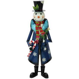 Europalms Schneemann mit Mantel blau 150 cm