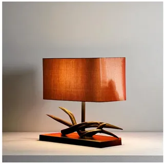 Kinaree Nachttischlampe Kudu Holz Tischlampe LEHUA II, ohne Leuchtmittel, 1x E27, handgefertigt in Thailand braun