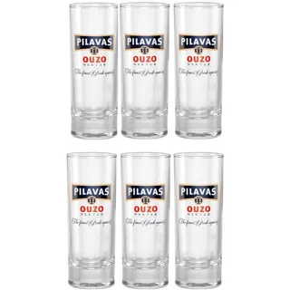 Jassas Griechische Feinkost Ouzo Gläser Pilavas Longdrink 6 Stück | Füllmenge 18cl