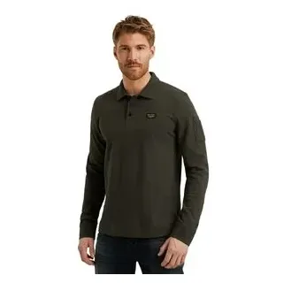 PME Legend Herren Poloshirt LONG SLEEVE POLO AMERICAN CLASSIC Regular Fit Pps2508899-8039 Schwarz L