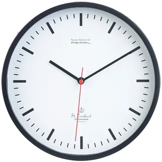 Analoge Wand-Bahnhofsuhr mit schleichendem Quarz-Uhrwerk, Ø 22,5 cm