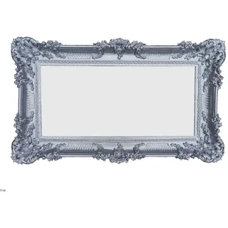 Lnxp WANDSPIEGEL BAROCKSPIEGEL Spiegel IN Silber 96x57 ANTIK BAROCK Rokoko Shabby CHIC Retro Design 75SP