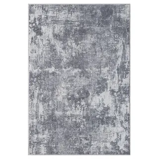 Wohnando Teppich MY-RUG Ishaan, Waschbarer Teppich 180x120cm, rechteckig, Höhe: 3 mm, modernes Design, waschbar bis 30°C, In- und Outdoor geeignet grau 120 cm x 180 cm x 3 mm