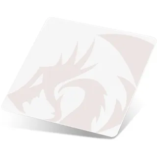 Redragon PG1M Glas Mauspad 30x30cm Weiß Hart | ultraglatte Präzisionsoberfläche rutschfeste Unterseite leicht zu reinigen hartes Gaming Mauspad weiß