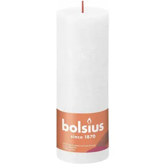 Bolsius Rustik Stumpenkerze 19 x 6.8 cm wolkiges weiß