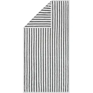 CAWÖ Black&White Streifen Handtuch 50 x 100 cm schwarz/weiß