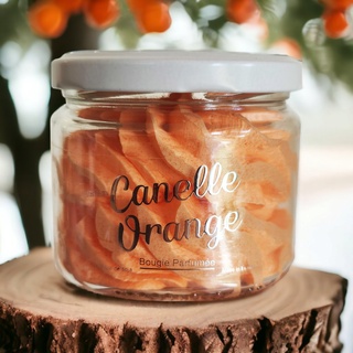 Peau d'âne - Kerze ohne Schmuck Chantilly – Zimt Orange 130 g