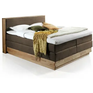 Boxspringbett Doppelbett mit Bettkasten MENOTA 160x200 H2 Eiche Vintage Braun