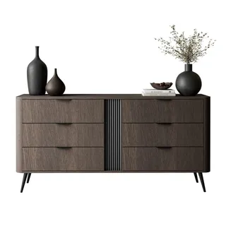 lookway Kommode 163 x 81 x 38 cm Braun/Schwarz