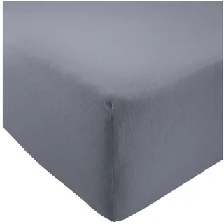 REDBEST Spannbettlaken Jersey-Baumwolle-Polyester 140 x 200 - 160 x 200 cm grau