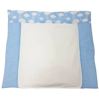 Babymajawelt Wickelauflage Wickelauflage Set 3 Teile BiG Dream - Super Soft 70 x 75 cm (3-tlg., Stoffwickelauflage inkl. 2x wasserfeste, abnehmbare Frotteebezüge), Made in EU, Waschbar, Weich, Modern, Baumwolle blau
