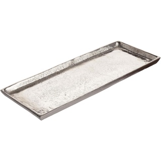 BUTLERS Deko-Tablett Banquet (35 x 14cm), Serviertablett rechteckig aus Aluminium, ideal als Dekoration, Schmuck Ablage, Kosmetik-Aufbewahrung, Badezimmer-Organizer