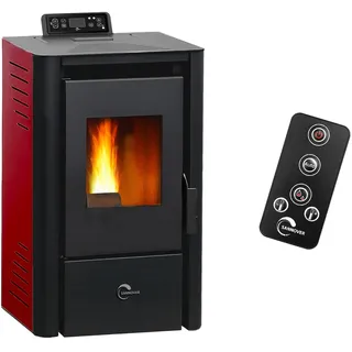 SANNOVER Pelletofen Anita bordeaux 7,6 kW