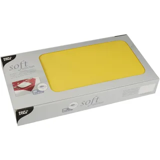 Papstar Mitteldecke Vlies Soft Selection 80 x 80 cm Gelb