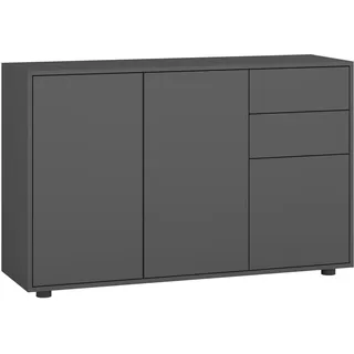 [en.casa] Paarl 74 x 117 x 36 cm Dunkelgrau Matt
