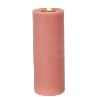 Countryfield Stumpenkerze Rustikal LED Lyon XL rosa 20cm