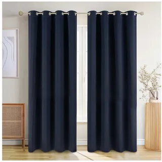 Blumtal Thermovorhang Ösen 132 x 160 cm Blau 2 St.