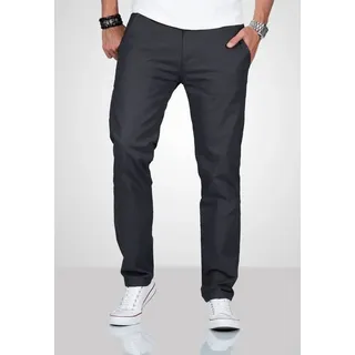 Alessandro Salvarini Chinohose Herren Hose kariert – Regular Fit Baumwollhose Karierte Chino Hose mit Stretchkomfort grau 31