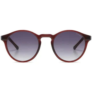 KOMONO Devon Burgundy Unisex Runde Cellulosepropionat-Sonnenbrille für Damen und Herren mit UV-Schutz und kratzfesten Gläsern