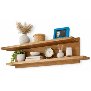 bv-vertrieb Wandregal Wandboard 121x22x28 Wandregal Kernbuche teilmassiv #1422