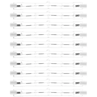 NCC-Licht 10x Halogen Leuchtmittel R7s Stab 118mm 500W | dimmbarer Halogenstab, ideal für Arbeitsleuchten Strahler und Stehleuchten