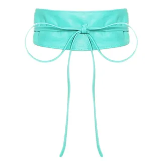 malito – Damen Taillengürtel aus 100% weichem Echtleder – Onesize Bindegürtel mit verstellbarem Taillenband – breiter Wickelgürtel mit Schleife – Hüftgürtel G100 - Einheitsgröße