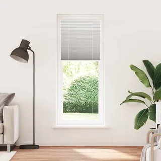 Plissee Hellgrau 80x200 Cm Stoffbreite 79,4 Cm Polyester
