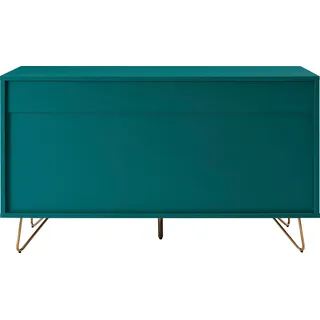 SalesFever Bolton Design Sideboard 120 x 70 x 40 cm Blau / Gold