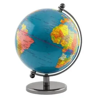 BRUBAKER Globus 99114, Planet Dunkelblau, Ø 14cm, politisches Kartenbild