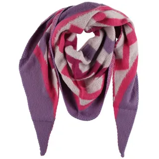 COFI 1453 Schal XXL Schal Damen Dreiecktuch Strickschal WInterschal mit Muster lila