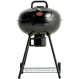 Char-Griller Kugelgrill 57 cm Holzkohlegrill mit Deckel, Kohlegrill für Garten BBQ, porzellanemailliert, Ascheeimer und Kohleklappe