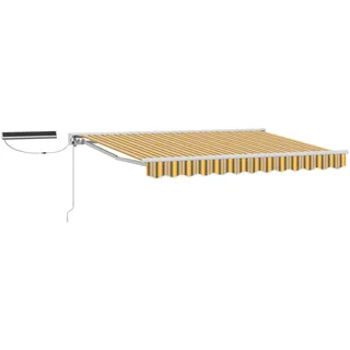 vidaXL Markise 3,5 x 2,5 m gelb/grau