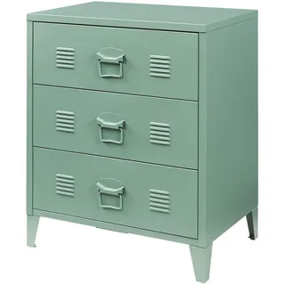 [en.casa] Hämeenlinna Schubladenschrank 60 x 40 x 72 cm Mattgrün