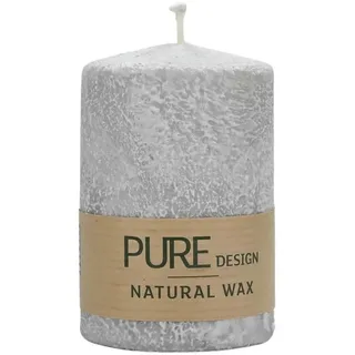 PURE Design Natural Wax Kerze - silbergrau 90x60