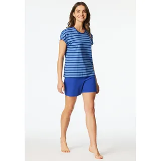 SCHIESSER Shorty Pyjama blau 4XL