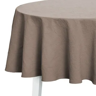 Tischdecke JUNO taupe (D 170 cm) - braun - D 170 cm
