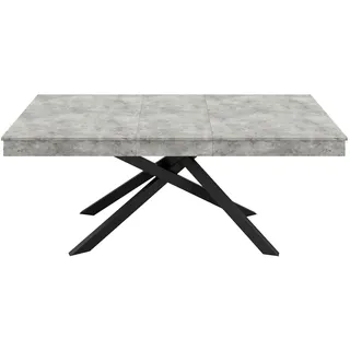 stilvora Küchentisch 180 x 76 x 80 cm grau