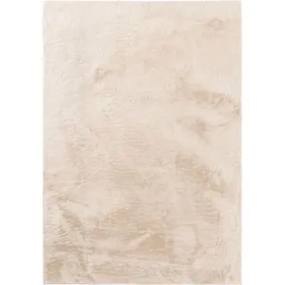 benuta basic - Kunstfell-Teppich, Beige 160x230 cm