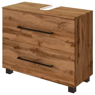WELLTIME Waschbeckenunterschrank "Luena", braun (eiche), B:70cm H:54cm T:35cm, Holzwerkstoff, Schränke, Waschbeckenunterschrank, Badmöbel, Breite 70 cm