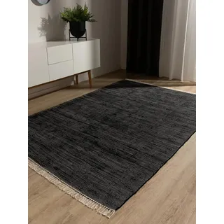 benuta basic Tom Kurzflorteppich 70 x 120 cm Schwarz