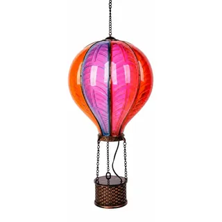 Solar Heißluftballon 56 cm mit 30 Flame LEDs mehrfarbig