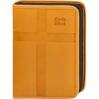 Deutsche Bibelgesellschaft BasisBibel. Mini. Kunstlederhülle mit Reißverschluss. orange