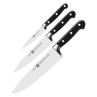 Zwilling Messerset Professional S 35602-000, 3-tlg, Spezialstahl, rostfrei, schwarz, Kunststoffgriff