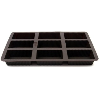 Lurch 85021 FlexiForm Brownie 9fach / Backform für 9 kleine Kuchen (4,5 x 8 cm) aus 100% BPA-freiem Platin Silikon