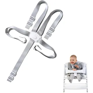 Yuaiosn 1 Pcs 5 Punkt Gurt Sicherheitsgurt, Hochstuhl-Sicherheitsgurte, Ersatz-Sicherheitsgurte, Hochstuhlgurte Verstellbare, Wandelbare Gurte für Hochstuhl/Kinderwagen