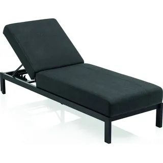KETTLER Pure City Line Sonnenliege anthrazit/sooty inkl. Rollen, Aluminium/Sunbrella® - Dunkelgrau