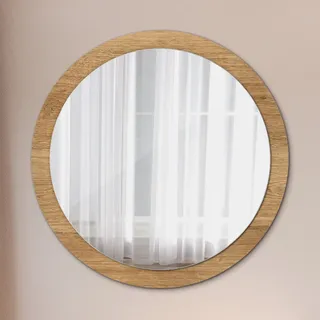 Wandspiegel Badspiegel mit Glasrahmen Aufdruck des Musters Holz Textur