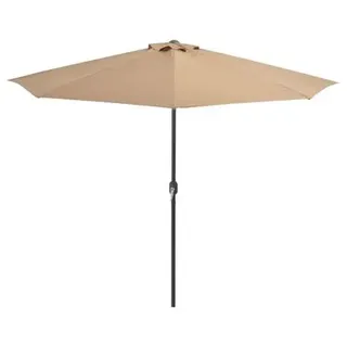 vidaXL Balkon-Sonnenschirm 300 x 150 cm taupe halbrund