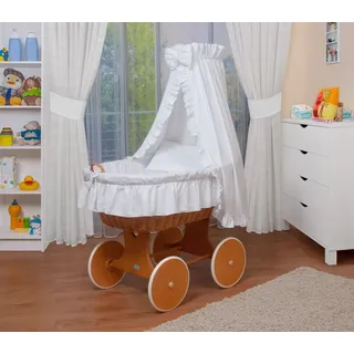 Waldin Stubenwagen Waldin Baby Stubenwagen-Set mit Ausstattung,XXL weiß