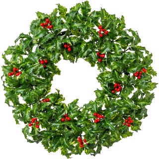 Dekokranz CREATIV GREEN "Weihnachtsdeko" Dekokränze grün Kunstpflanzen mit Ilex-Beeren
